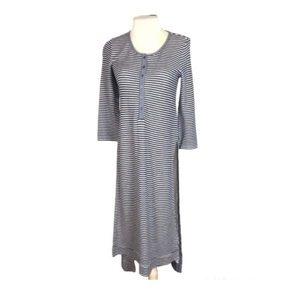 Anthropologie Postmark maxi tunic top Striped size S navy